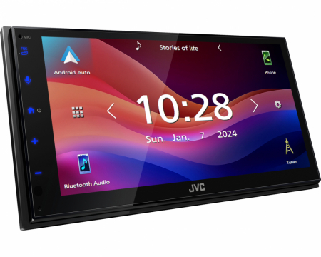 JVC KW-M593BT, bilstereo med CarPlay, Android Auto og 2+1 par lavniveau i gruppen Bilstereo / Autoradio / 2DIN hos BRL Electronics (130KWM593BT)