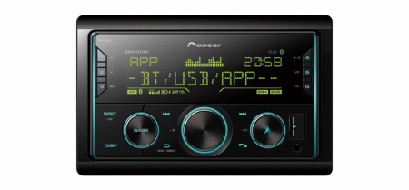 Pioneer MVH-S620BT, bilstereo med Bluetooth, kort chassi och 3 par lågnivå i gruppen Bilstereo / Autoradio / 2DIN hos BRL Electronics (135MVHS620BT)