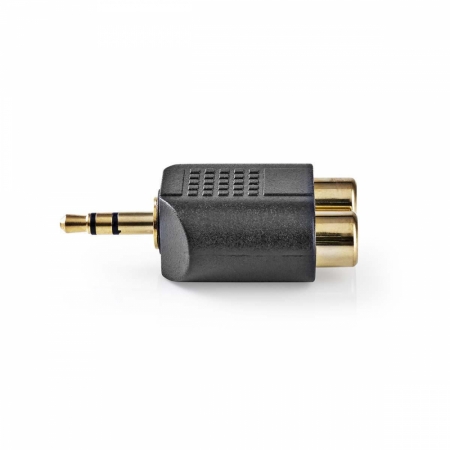 Nedis stereoadapter 1x 3,5mm hane till 2x RCA hona i gruppen Hjemmestereo / Kabler / Forskellige kabler og adaptere hos BRL Electronics (176CABW22940AT)