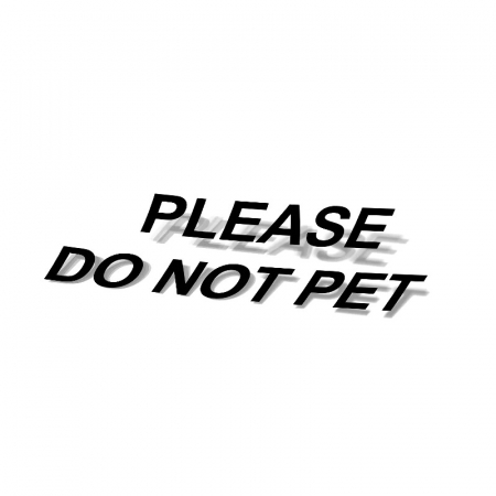 Tershine Dekal - Please Do Not Pet, sort i gruppen Bilstereo / Tilbehør / Merchandise hos BRL Electronics (184PLSB)