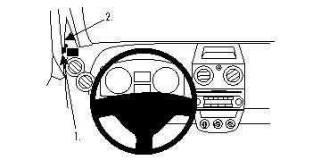 ProClip Monteringsbygel Mitsubishi Colt 09-14, Vänster i gruppen Bilstereo / Hvad passer i min bil / Mitsubishi hos BRL Electronics (240804300)