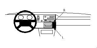 ProClip Monteringsbygel Volkswagen Golf I 80-84, Vinklad i gruppen Bilstereo / Hvad passer i min bil / Volkswagen / Caddy / Caddy Mk1 1979-1995 / Øvrigt Caddy Mk1 1979-1995 hos BRL Electronics (240852068)