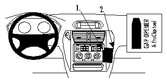 ProClip Monteringsbygel Mitsubishi Space Wagon 99-05, Vinklad i gruppen Bilstereo / Hvad passer i min bil / Mitsubishi hos BRL Electronics (240852680)