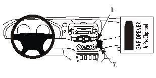 ProClip Monteringsbygel Nissan Almera Tino 01-03, Vinklad i gruppen Bilstereo / Hvad passer i min bil / Nissan / Almera hos BRL Electronics (240852913)