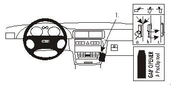 ProClip Monteringsbygel Audi A3 01-02 i gruppen Bilstereo / Hvad passer i min bil / Audi / Audi A3 / Audi A3 1996-2003 hos BRL Electronics (240A30102)