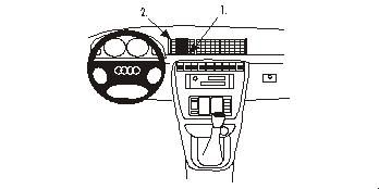 ProClip Monteringsbygel Audi A4 95-01 i gruppen Bilstereo / Hvad passer i min bil / Audi / Audi A4 / Audi A4 1994-2000 hos BRL Electronics (240A49501)