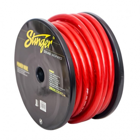 Stinger 50mm2 OFC strømkabel, mat rød, løbende meter i gruppen Bilstereo / Kabler / Strømkabler hos BRL Electronics (400SPW10TR)