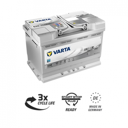 Varta Silver Dynamic AGM 760A 70Ah, startbatteri i gruppen Bilstereo / Tilbehør / Batterier hos BRL Electronics (418570901076V)