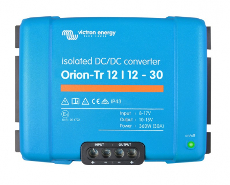 Victron Orion-Tr DC-DC-omformer, 12V ind 12V ud, isoleret 30A i gruppen Bilstereo / Tilbehør / Batteriopladere hos BRL Electronics (421VOTR121230IO)