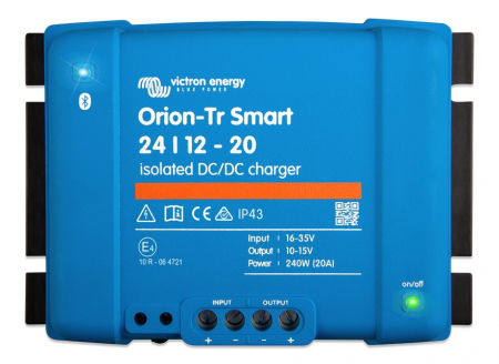 Victron Orion-Tr Smart DC-DC-lader, 24V ind 12V ud, isoleret 20A i gruppen Bilstereo / Tilbehør / Batteriopladere hos BRL Electronics (421VOTR241220I)