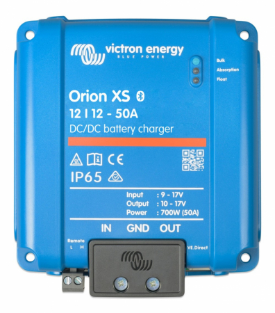 Victron Orion XS DC-DC-lader, 12V ind 12V ud, 50A i gruppen Bilstereo / Tilbehør / Batteriopladere hos BRL Electronics (421VOXS121250)