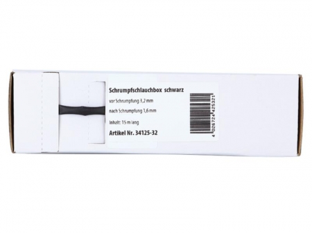 Svart Krympslang 3.2 mm²  - 1.6 mm², metervara i gruppen Bilstereo / Tilbehør / Monteringstilbehør hos BRL Electronics (7003412532)