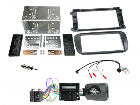 Installationskit 2-DIN Ford Focus/Mondeo 2007->, Matt svart i gruppen Bilstereo / Hvad passer i min bil / Ford / Mondeo / Mondeo 2007-2013 hos BRL Electronics (701CTKFD68)