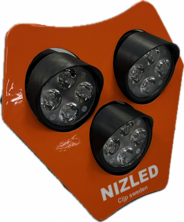 Trippel lampfäste 115w KTM 4-takt 2024-, orange, kallvit 3xE40F NIZLED i gruppen Bilstereo / LED-lys / Enduro / Lampkåpor hos BRL Electronics (871KTM24E40F3)