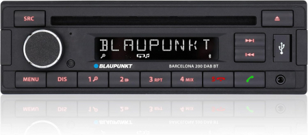 Blaupunkt Barcelona 200 DAB BT, retro bilstereo med Bluetooth og DAB i gruppen Bilstereo / Autoradio / 1DIN hos BRL Electronics (873BARCELONA200DABBT)