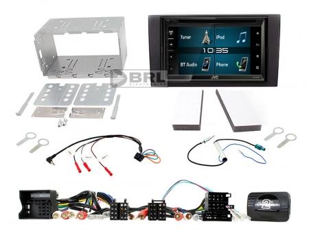 JVC KW-V340BT Stereopaket Audi A4 01-08 i gruppen Bilstereo / Hvad passer i min bil / Audi / Audi A4 / Audi A4 2004-2008 / Modelspecifikke pakker A4 2004-2008 hos BRL Electronics (SETAUDIA4DD1)