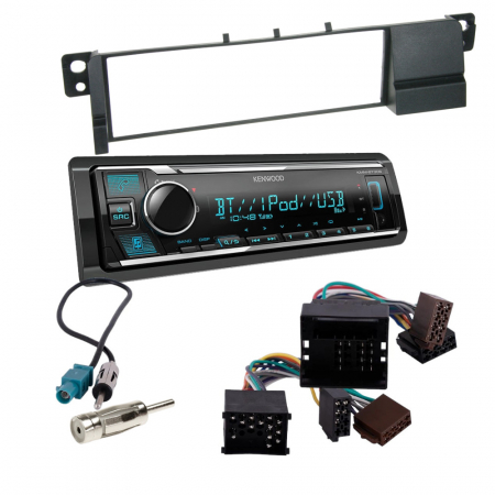 Bilstereo-sæt til BMW E46, Kenwood KMM-BT309 (ingen ratbetjening) i gruppen Bilstereo / Hvad passer i min bil / BMW / BMW 3-serie / BMW E46 1999-2006 / Udskift radioen BMW E46 1999-2006 hos BRL Electronics (SETE46PKT10)