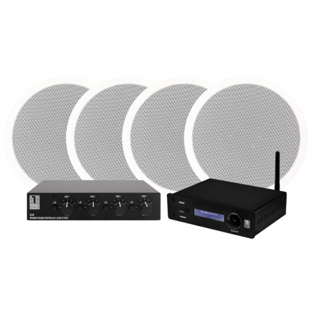 4-pack DLS IC611, 6.5” inbyggnadshögtalare, System One SC4B & System One A50BT i gruppen Pakkeløsninger / Pakker til hjemmet / Multiroompakker hos BRL Electronics (SETIC611PKT2)