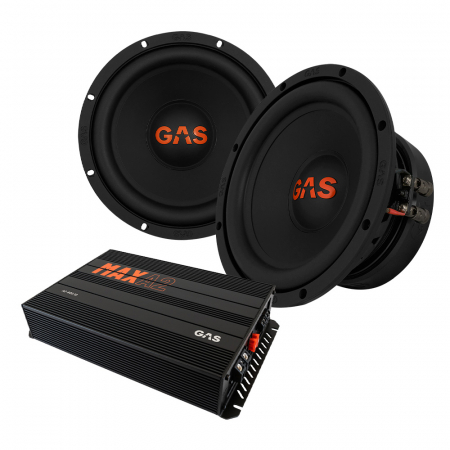 2-pak GAS MAD S2-8D2 & MAX A2-800.1D, baspakke i gruppen Pakkeløsninger / Pakker til bilen / Baspakke hos BRL Electronics (SETMADS28D2PKT1)