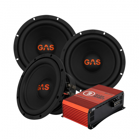 3-pak GAS MAD S2-8D2 & Bass Habit SE1200.1DF, baspakke til jænkere i gruppen Pakkeløsninger / Pakker til bilen / Baspakke hos BRL Electronics (SETMADS28D2PKT5)