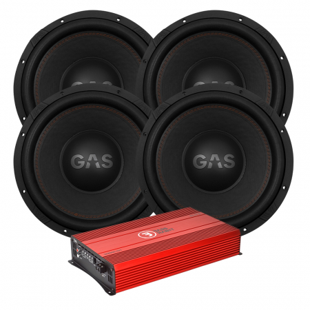 4-pak GAS MAX S1-15D2 med Bass Habit SE8000.1D1, baspakke i gruppen Pakkeløsninger / Pakker til bilen / Baspakke hos BRL Electronics (SETMAXS115D2PKT2)