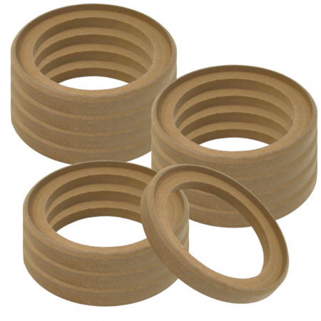 12-pack försänkta MDF-ringar, 6.5 tum i gruppen Bilstereo / Tilbehør / Byggematerialer / MDF-ringe hos BRL Electronics (SETMDFRING65X12)