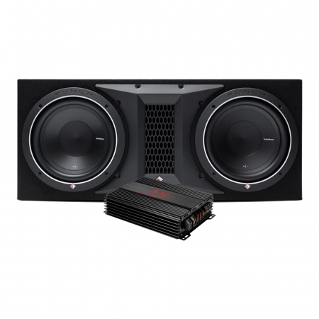 Rockford Fosgate P1-2X10 og Bass Habit RA2000W, baspakke i gruppen Pakkeløsninger / Pakker til bilen / Baspakke hos BRL Electronics (SETP12X10PKT1)