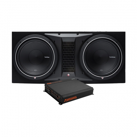 Rockford Fosgate P1-2x12 & GAS MAD A2-1200.1DFL, baspakke i gruppen Pakkeløsninger / Pakker til bilen / Baspakke hos BRL Electronics (SETP12X12PKT10)