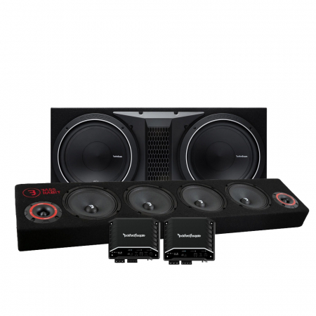 Rockford Fosgate P1-2x12 raggarpaket med Play SPL64 i gruppen Pakkeløsninger / Pakker til bilen / SPL-pakke hos BRL Electronics (SETP12X12PKT7)