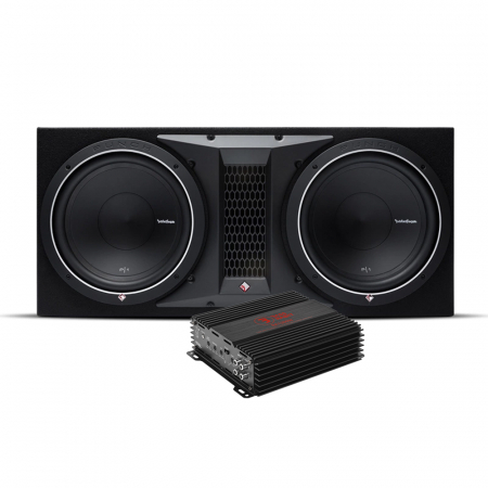 Rockford Fosgate P1-2x12 & Bass Habit Rebel RA1200W, baspakke i gruppen Pakkeløsninger / Pakker til bilen / Baspakke hos BRL Electronics (SETP12X12PKT9)