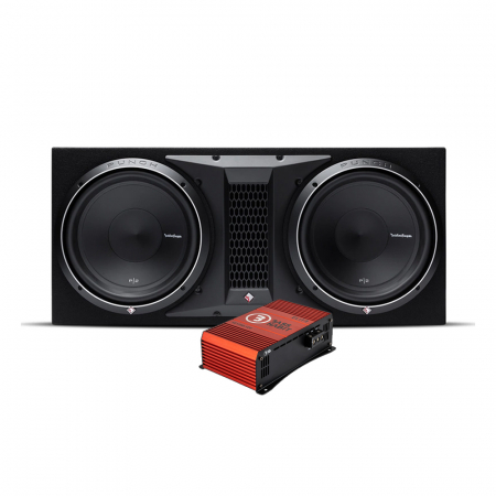 Rockford Fosgate P2-2X12 & Bass Habit SPL ELITE 1200.1DF, baspakke i gruppen Pakkeløsninger / Pakker til bilen / Baspakke hos BRL Electronics (SETP22X12PKT2)