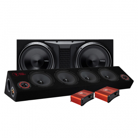 Rockford Fosgate P3-2X12 raggarpaket med Play SPL84 i gruppen Pakkeløsninger / Pakker til bilen / SPL-pakke hos BRL Electronics (SETP32X12PKT4)