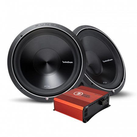 2-pak Rockford Fosgate Punch P3D412 & Bass Habit SPL ELITE 2100.1DF, baspakke i gruppen Pakkeløsninger / Pakker til bilen / Baspakke hos BRL Electronics (SETP3D412SE2)