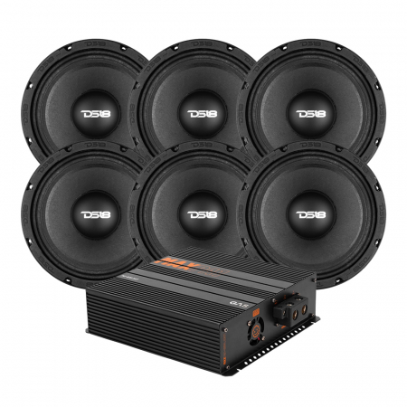 6-pack DS18 PRO-FU10.4 med MAX PA1-1500.2DZ1, SPL-pakke i gruppen Pakkeløsninger / Pakker til bilen / SPL Højttalerpakke hos BRL Electronics (SETPROFU104PKT1)