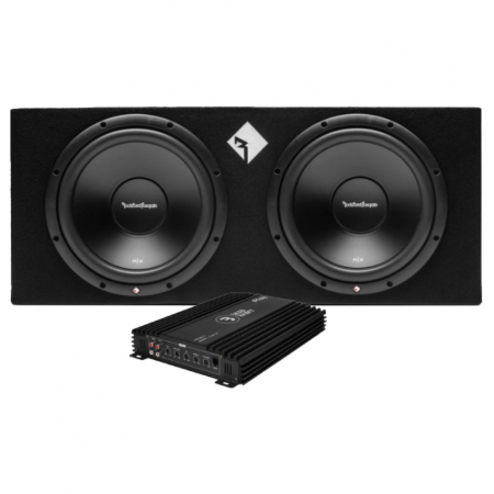 Rockford Fosgate R2-2X12 & Play Power 600.1, baspakke i gruppen Pakkeløsninger / Pakker til bilen / Baspakke hos BRL Electronics (SETR22X12PKT5)