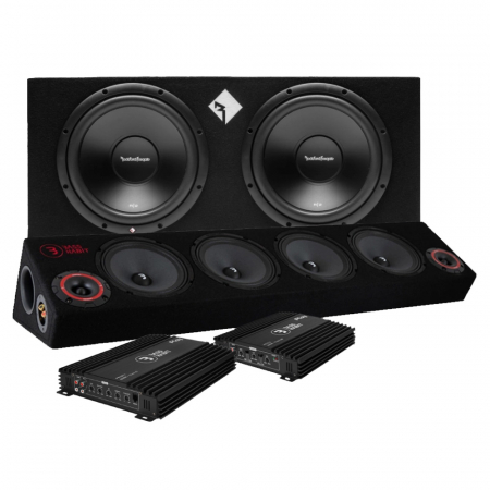 Rockford Fosgate R2-2X12 baspakke & Play SPL64 raggarplanka med sluttræd. i gruppen Pakkeløsninger / Pakker til bilen / SPL-pakke hos BRL Electronics (SETR22X12PKT6)