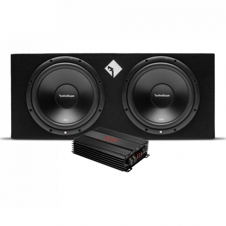 Rockford Fosgate R2-2X12 og Bass Habit RA2000W, baspakke i gruppen Pakkeløsninger / Pakker til bilen / Baspakke hos BRL Electronics (SETR22X12PKT7)