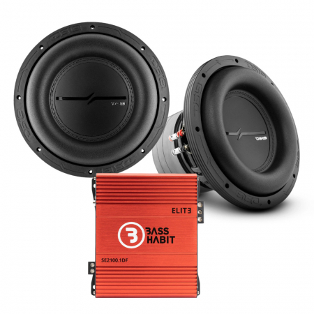 2-pack DS18 ZXI10.4D & Bass Habit SPL ELITE 2100.1D, baspakke i gruppen Pakkeløsninger / Pakker til bilen / Baspakke hos BRL Electronics (SETZXI104DPKT1)