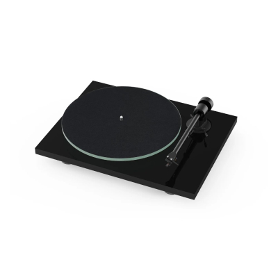 Pro-Ject T1 EVO BT pladespiller med OM10-pickup, pianolakeret sort