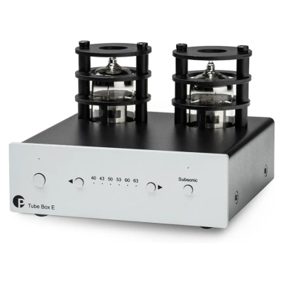 Pro-Ject Tube Box E RIAA-forforstærker, sølv