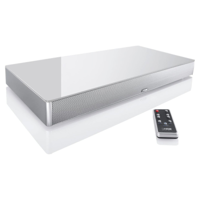 Canton DM 75 Sølv, aktiv TV-højttaler med indbygget bas