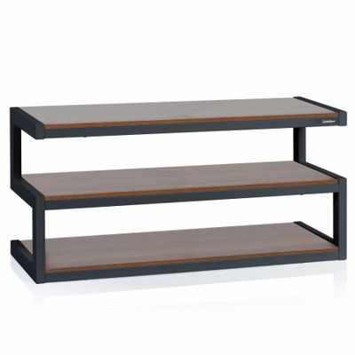 Norstone Esse, mediabänk svart/valnöt