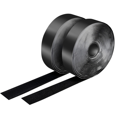 LogiLink Selvklæbende velcrobånd 25 mm x 5 m, sort