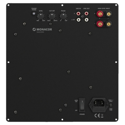 Monacor SAM-500D indbygningsforstærker til subwoofer