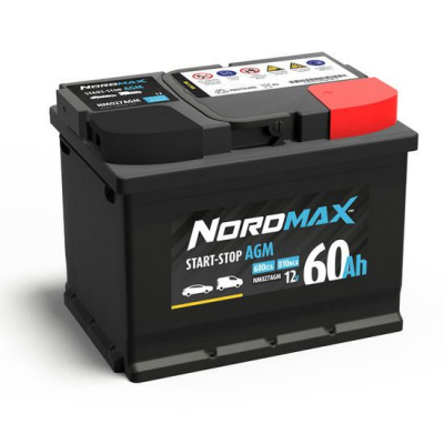 Nordmax AGM-batteri, 60Ah / 12V