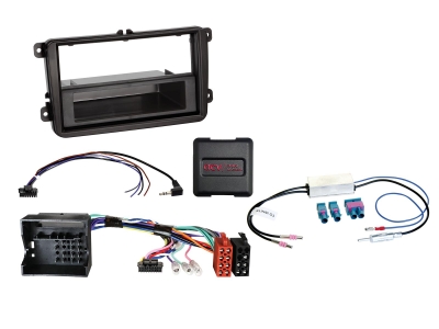 1/2-DIN Installationssæt med opbevaringsrum Seat/Skoda/VW