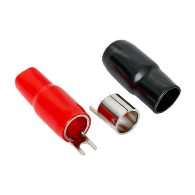 Auto-Connect rød og sort gaffelkabelsko, 53 mm²