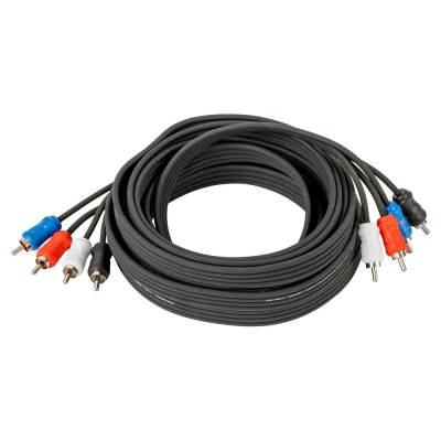 Auto-Connect 4-kanals koaksial lavniveaukabel 5,5 meter, Niveau 1
