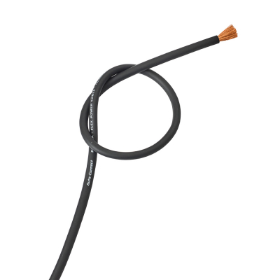Auto-Connect sort strømkabel CCA 10.2mm², metervare