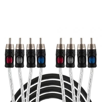 Auto-Connect 4-kanals lavniveau kabel 5.5 meter, Level 3